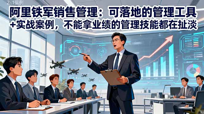 (16436期)阿里铁军销售管理:可落地的管理工具+实战案例,不能拿业绩的管理都在扯淡_天恒副业网