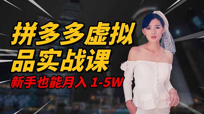 (16492期)2025拼多多虚拟品系统实战课,轻资产项目,可矩阵开工作室,新手也能…_天恒副业网