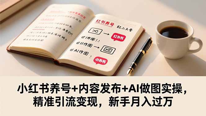 (16498期)小红书养号+内容发布+AI做图实操,精准引流变现,新手月入过万_天恒副业网