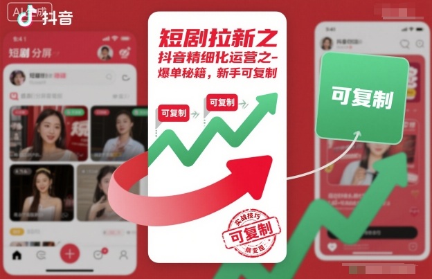 短剧拉新之抖音精细化运营之爆单秘籍,新手可复制_天恒副业网