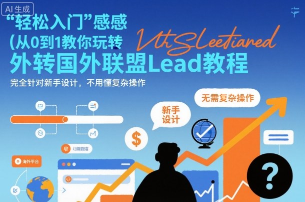 国外联盟賺美刀项目,从0到1教你玩转国外联盟Lead教程,纯新手可操作性100%_天恒副业网