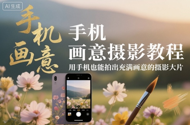 手机画意摄影教程，用手机也能拍出充满画意的摄影大片_天恒副业网