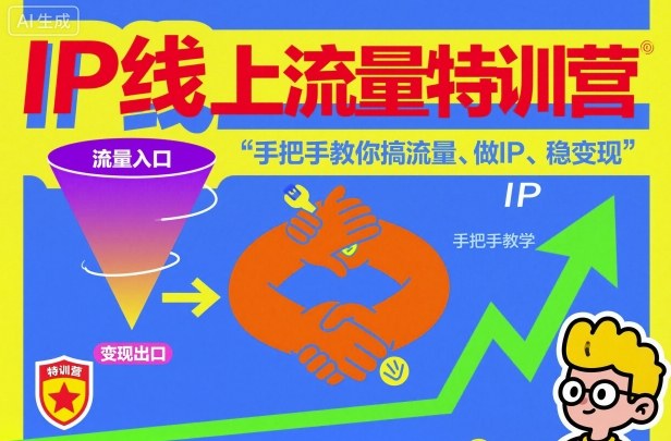 IP线上流量特训营,手把手教你搞流量、做IP、稳变现_天恒副业网