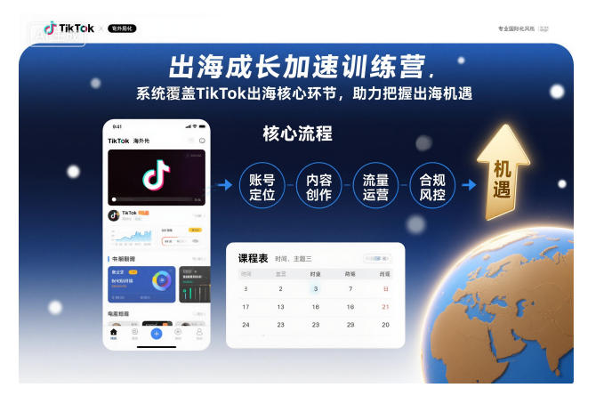 出海成长加速训练营，系统覆盖TikTok出海核心环节，助力把握出海机遇（更新）_天恒副业网