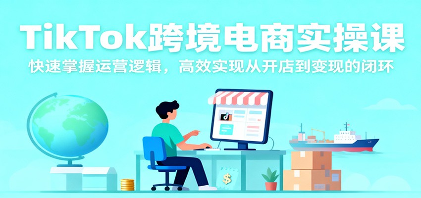 TikTok跨境电商实操课，快速掌握运营逻辑，高效实现从开店到变现的闭环_天恒副业网