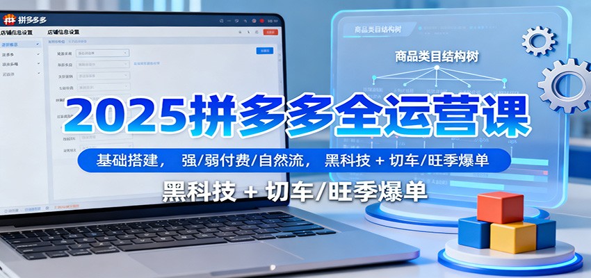 2025拼多多全运营课：基础搭建，强/弱付费/自然流，黑科技+切车/旺季爆单_天恒副业网