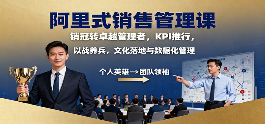 阿里式销售管理课：销冠转卓越管理者，KPI推行，以战养兵，文化落地与数据化管理_天恒副业网