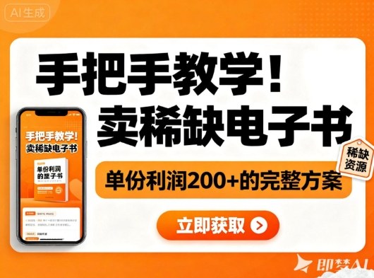 手把手教学!在小红书卖稀缺电子书,单份利润2张+的完整方案_天恒副业网