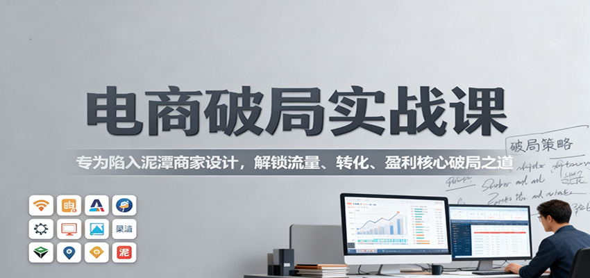电商破局实战课:专为陷入泥潭商家设计,解锁流量、转化、盈利核心破局之道_天恒副业网