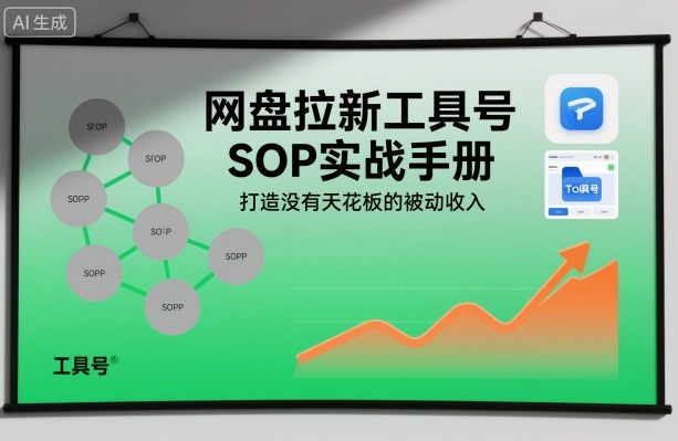 网盘拉新工具号SOP实战手册，打造没有天花板的被动收入_天恒副业网
