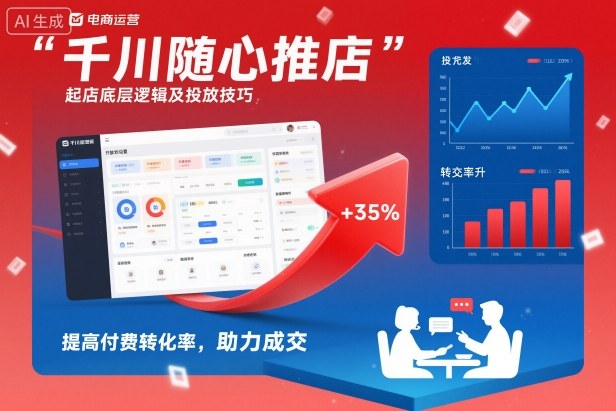 千川随心推起店底层逻辑及投放技巧，提高付费转化率，助力成交_天恒副业网