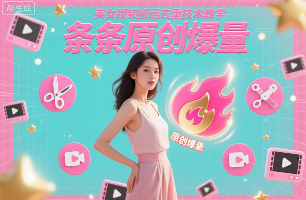 美女视频搬运去重技术教学，条条原创爆量_天恒副业网