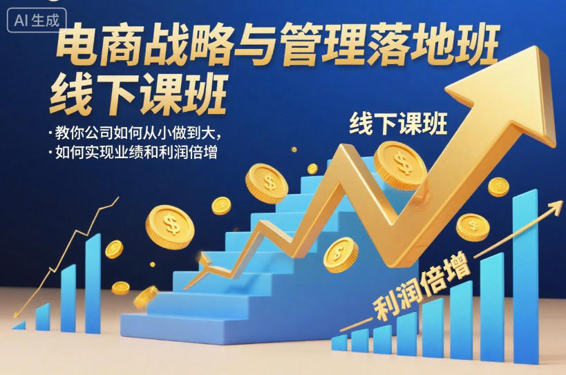 电商战略与管理落地班线下课，教你公司如何从小做到大，如何实现业绩和利润倍增【录音】_天恒副业网