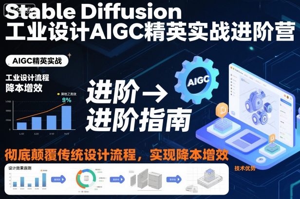 StableDiffusion工业设计AIGC精英实战进阶营，彻底颠覆传统设计流程，实现降本增效_天恒副业网