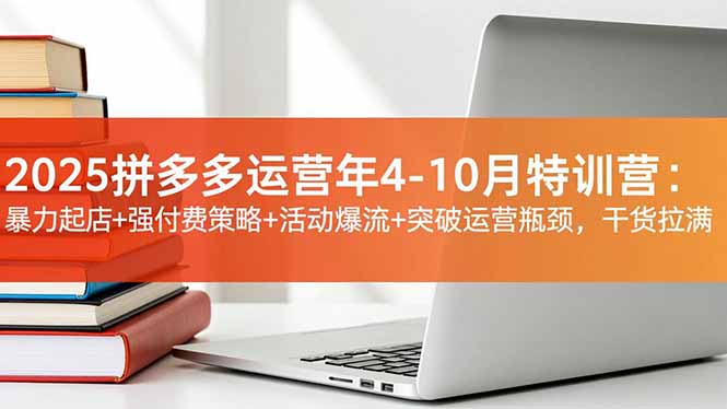 （16642期）2025拼多多运营年4-10月特训营：暴力起店+强付费策略+活动爆流+突破运营瓶颈，干货拉满_天恒副业网