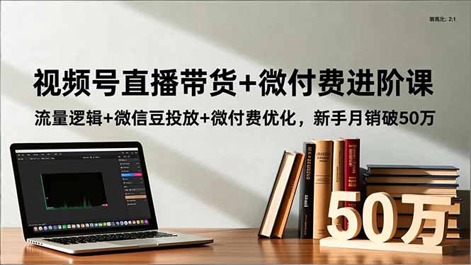 视频号直播带货+微付费进阶课：流量逻辑+微信豆投放+微付费优化，新手月销破50万_天恒副业网