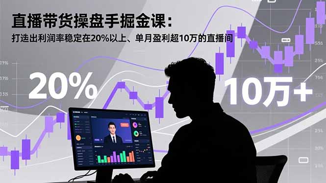 (16727期)直播带货操盘手掘金课:打造出利润率稳定在20%以上、单月盈利超10万的直播间_天恒副业网