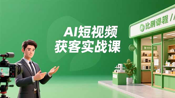 (16747期)AI短视频获客实战课,数字人创作、实体行业应用、精准引流,30天获取客源月入6万+_天恒副业网
