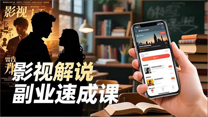 (16740期)Tk影视解说副业速成课,软件安装、全流程实操、爆款预设,新手两周变现_天恒副业网