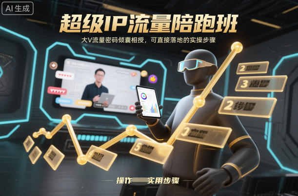 超级IP流量陪跑班,大V流量密码倾囊相授,可直接落地的实操步骤_天恒副业网