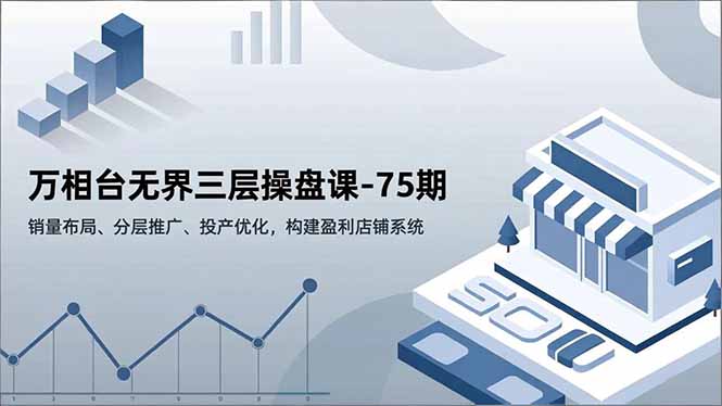 (16769期)万相台无界三层操盘课-75期,销量布局、分层推广、投产优化,构建盈利店铺系统_天恒副业网