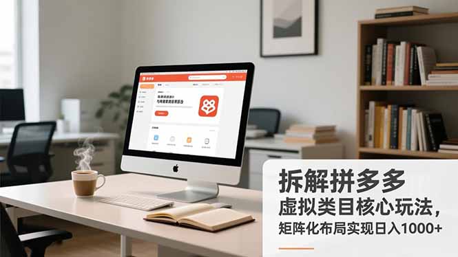 （16906期）拆解拼多多虚拟类目核心玩法，矩阵化布局实现日入1000+_天恒副业网