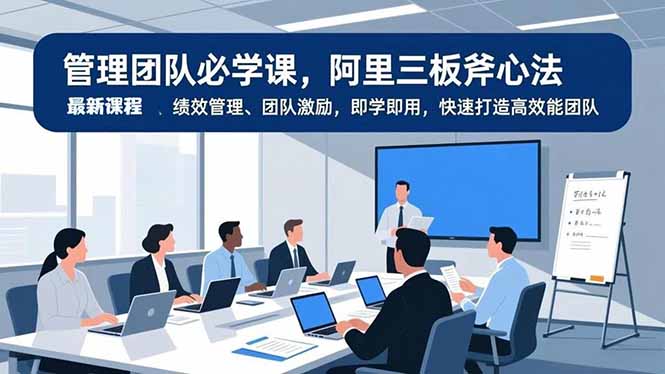 (16929期)管理团队必学课,阿里三板斧心法、绩效管理、团队激励,即学即用,快速打造高效能团队_天恒副业网
