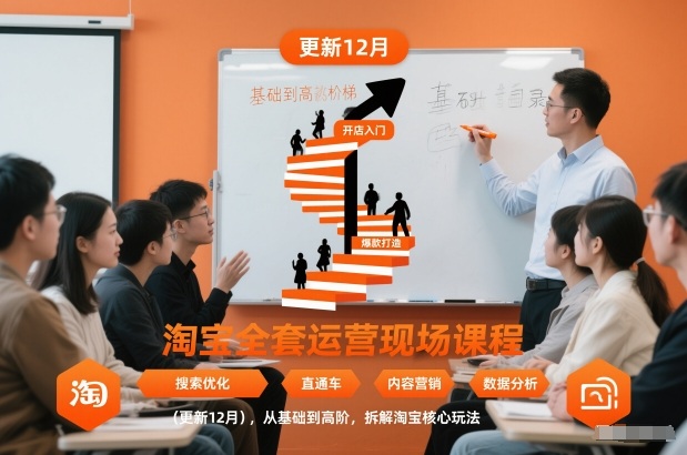 淘宝全套运营现场课程（更新12月），从基础到高阶，拆解淘宝核心玩法_天恒副业网