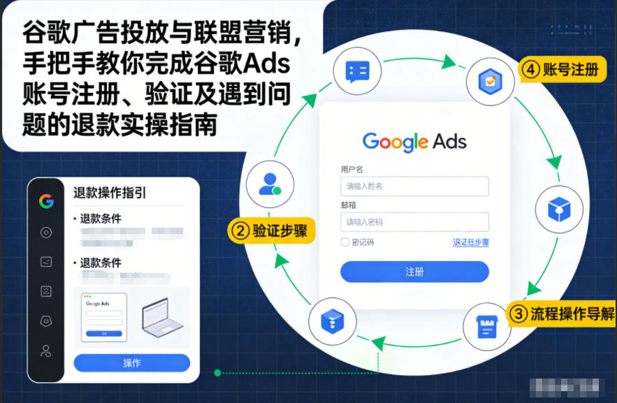 谷歌广告投放与联盟营销,手把手教你完成谷歌Ads账号注册、验证及遇到问题的退款实操指南_天恒副业网