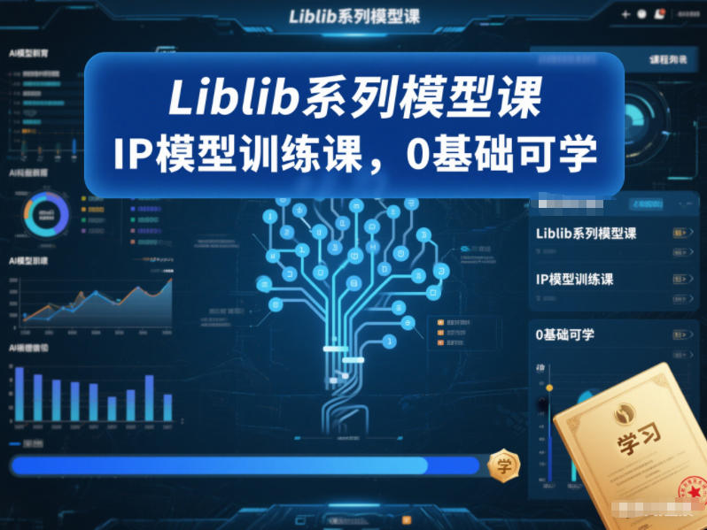 Liblib系列模型课,IP模型训练课,0基础可学_天恒副业网