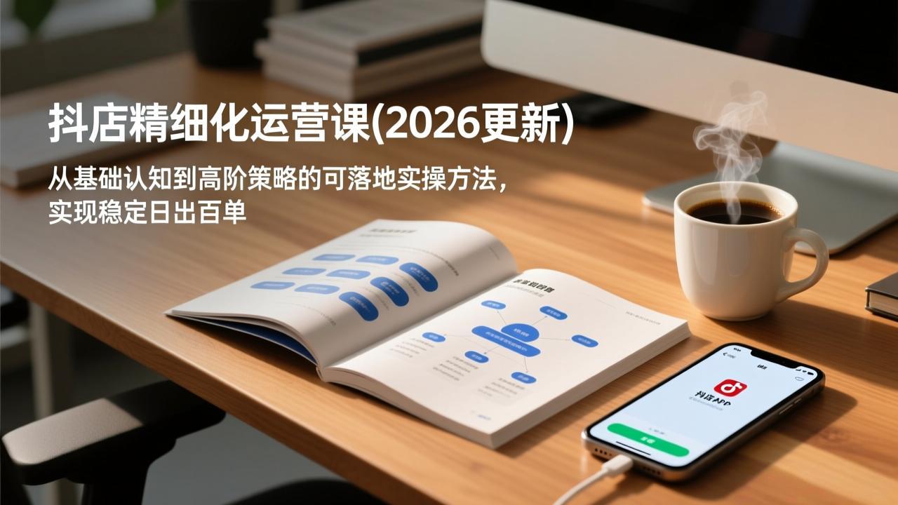 抖店精细化运营课(2026更新),从基础认知到高阶策略的可落地实操方法,实现稳定日出百单_天恒副业网