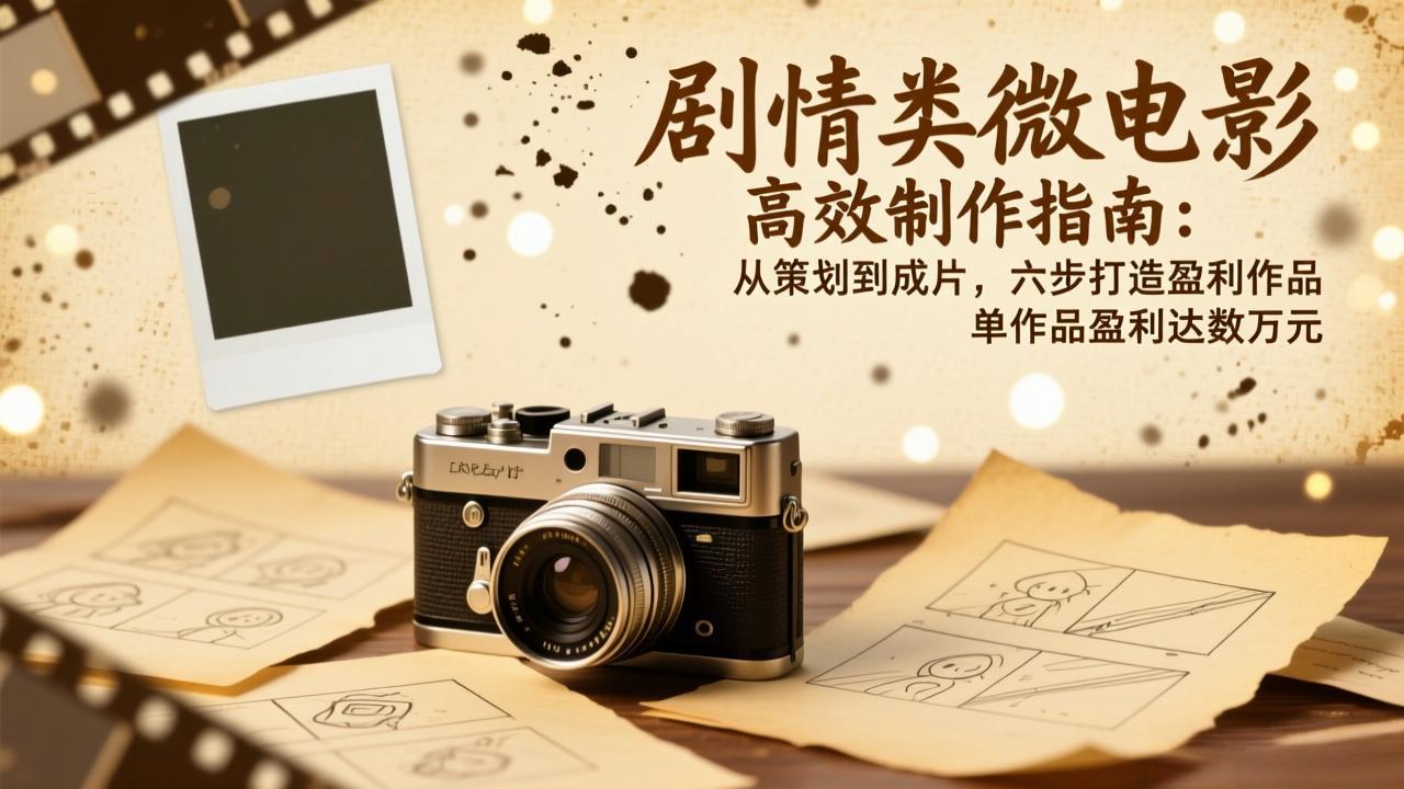 剧情类微电影高效制作指南:从策划到成片,六步打造盈利作品,单作品盈利达数万元_天恒副业网