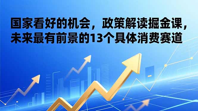 (17003期)某付费文章:国家看好的机会,政策解读掘金课,未来最有前景的13个具体消费赛道_天恒副业网