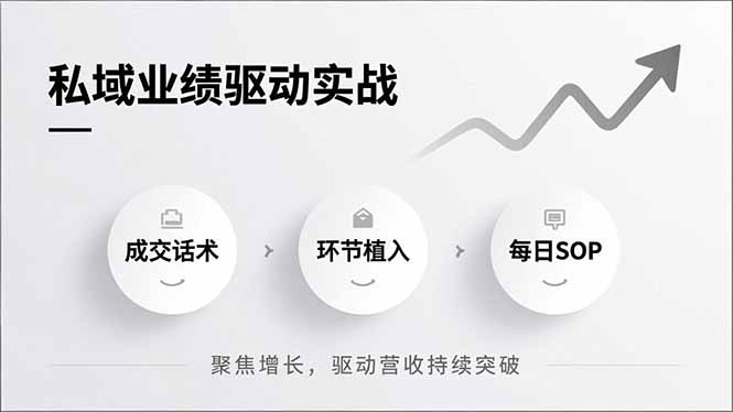 (16988期)私域业绩驱动实战,成交话术、环节植入、每日SOP,聚焦增长,驱动营收持续突破_天恒副业网