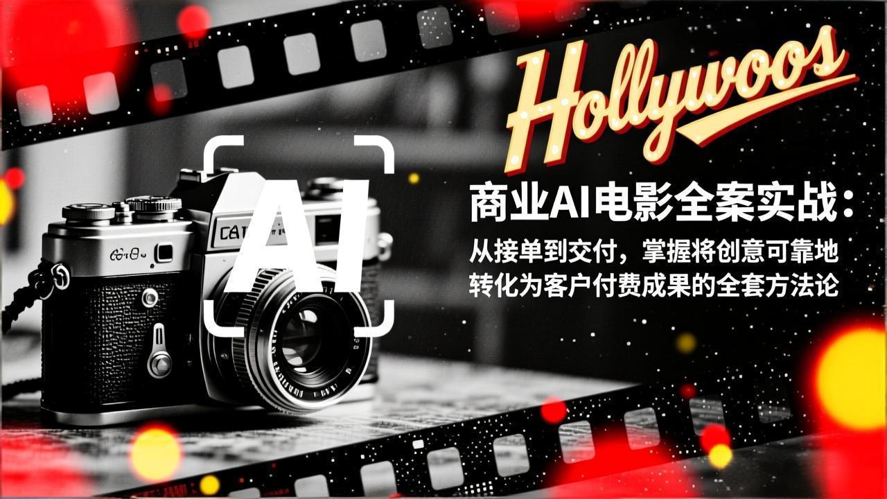 (17092期)商业AI电影全案实战:从接单到交付,掌握将创意可靠地转化为客户付费成果的全套方法论_天恒副业网