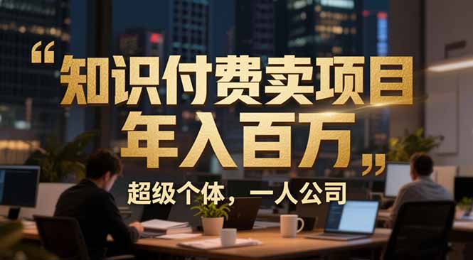 (17134期)从0到年入百万:超级个体实战心得公开,个人IP×精准引流×成交系统全拆解_天恒副业网