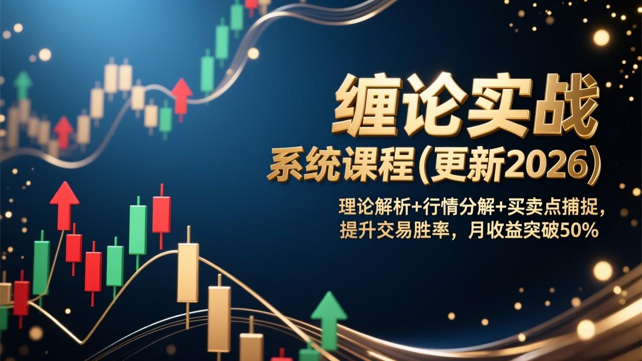 (17136期)缠论实战系统课程(更新2026),理论解析+行情分解+买卖点捕捉,提升交易胜率,月收益突破50%_天恒副业网