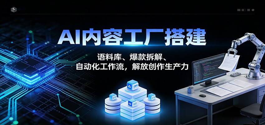 AI内容工厂搭建:语料库、爆款拆解、自动化工作流,解放创作生产力_天恒副业网