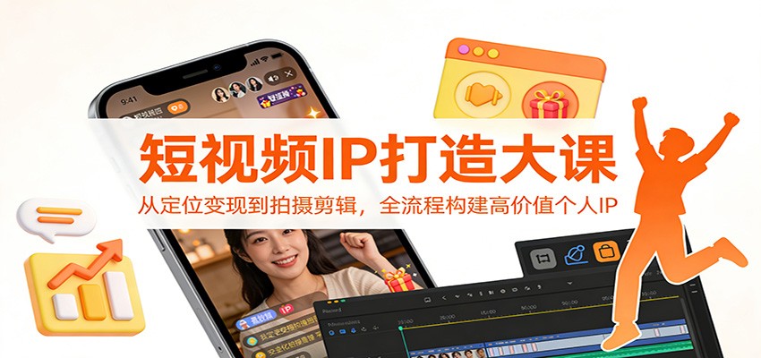 短视频IP打造大课：从定位变现到拍摄剪辑，全流程构建高价值个人IP_天恒副业网