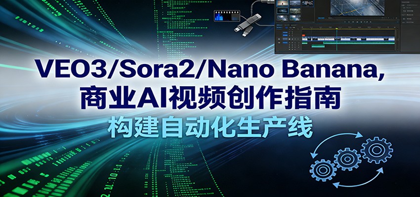 VEO3/Sora2/NanoBanana商业AI视频创作指南，构建自动化生产线_天恒副业网