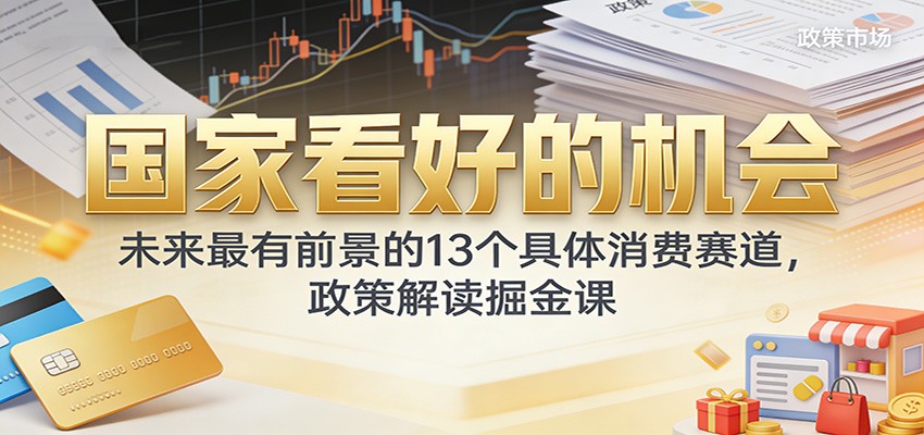 公众号付费文章:国家看好的机会,未来最有前景的13个具体消费赛道,政策解读掘金课_天恒副业网