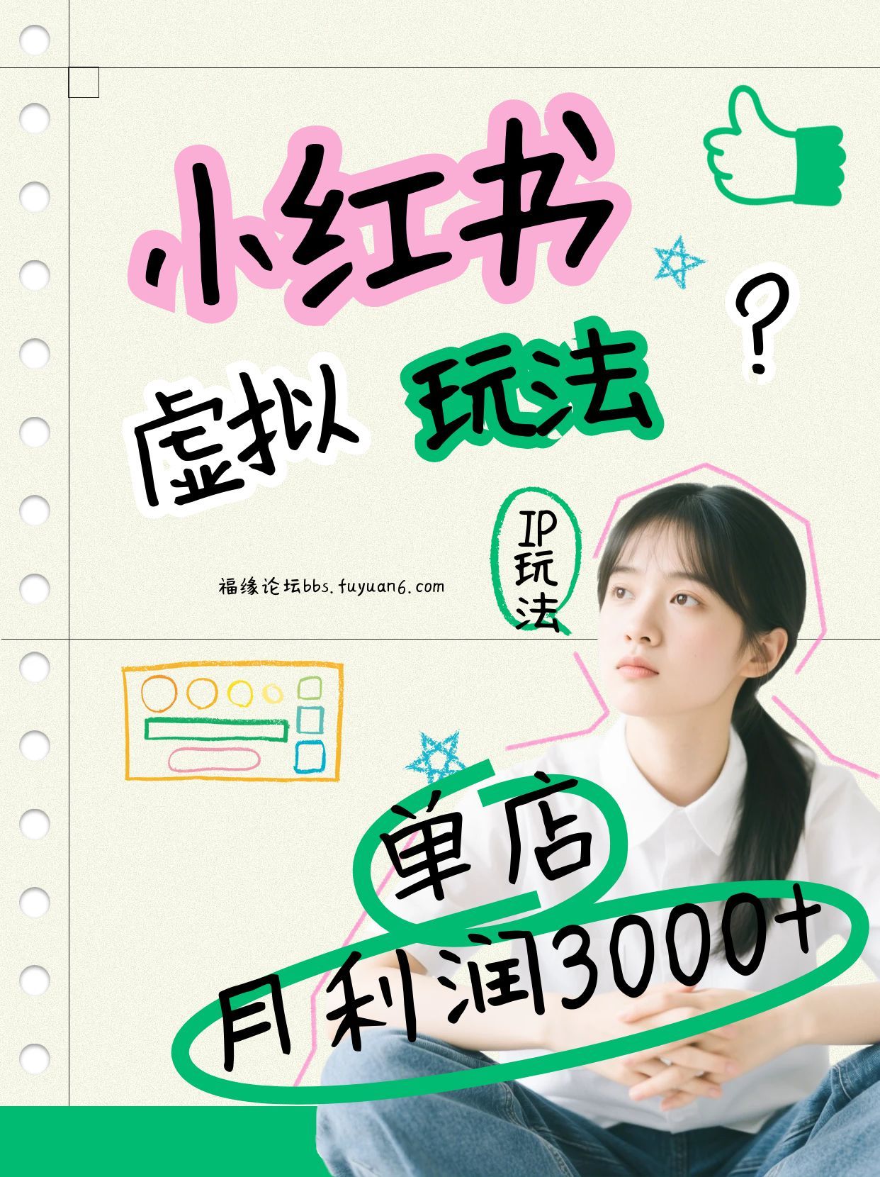 小红书虚拟玩法(铺货流和单品玩法),单店月利润3000+,IP打法+原创商品(0违规)_天恒副业网