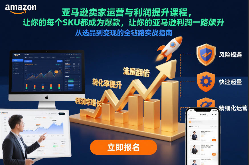 亚马逊卖家运营与利润提升课程,让你的每个SKU都成为爆款,让你的亚马逊利润一路飙升(更新12月)_天恒副业网