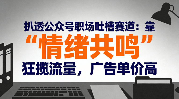 扒透公众号职场吐槽赛道:靠“情绪共鸣”狂揽流量,广告单价高_天恒副业网