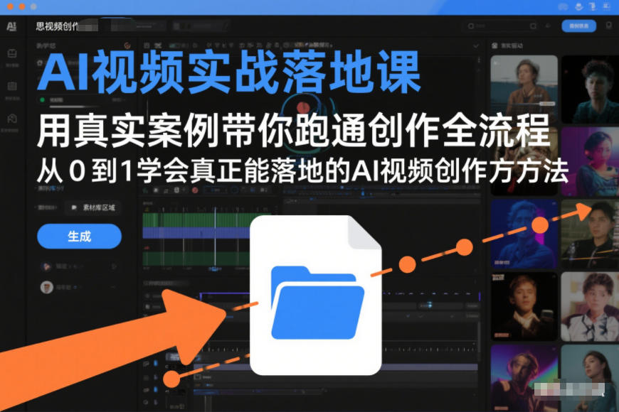 AI视频实战落地课,用真实案例带你跑通创作全流程,从0到1学会真正能落地的AI视频创作方法_天恒副业网