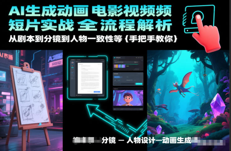 AI生成动画电影视频短片实战全流程解析,从剧本到分镜到人物一致性等手把手教你_天恒副业网