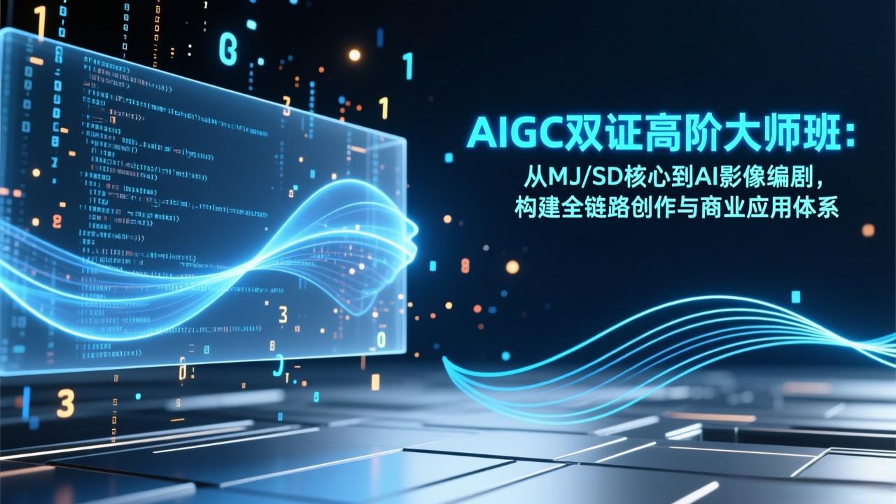 AIGC双证高阶大师班:从MJ/SD核心到AI影像编剧,构建全链路创作与商业应用体系_天恒副业网