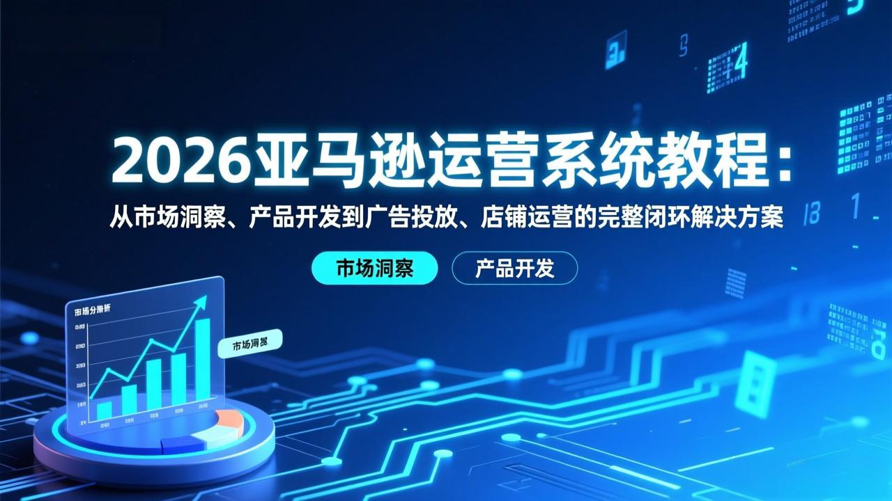 2026亚马逊运营系统教程:从市场洞察、产品开发到广告投放、店铺运营的完整闭环解决方案_天恒副业网