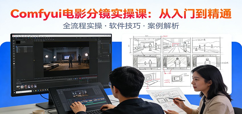 ComfyUI电影分镜实操课:分镜一致性,全流程AI视频制作,零基础也能做专业分镜_天恒副业网