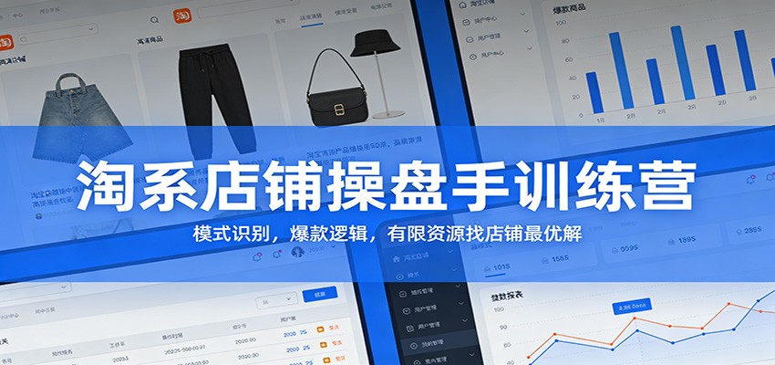淘系店铺操盘手训练营：模式识别，爆款逻辑，有限资源找店铺最优解_天恒副业网